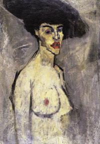 Amedeo Modigliani Nude with a Hat (recto) France oil painting art